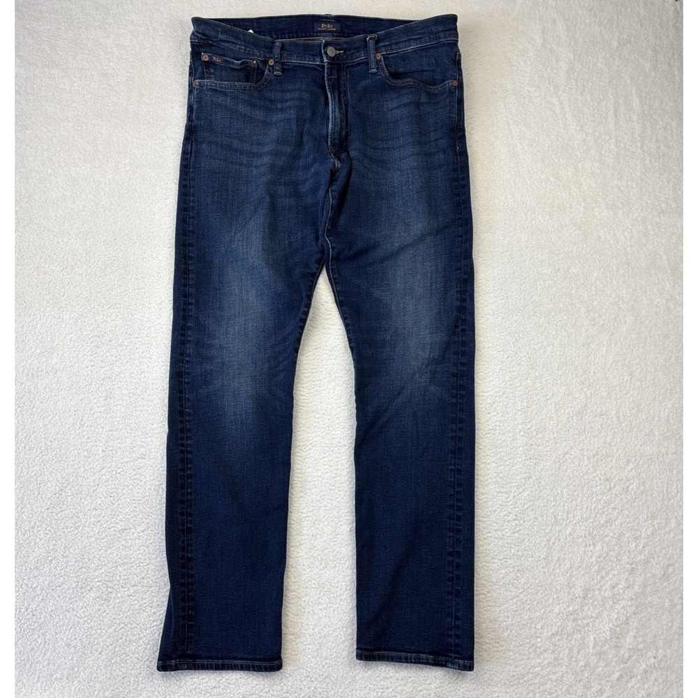 POLO RALPH LAUREN 'Sullivan Slim' Mens Jeans 36/34 Blue Stretch Tapered Preppy‎
